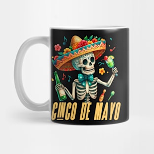 Cinco De Mayo Mexican Fiesta 5 De Mayo Skull Mexican Hat Mug